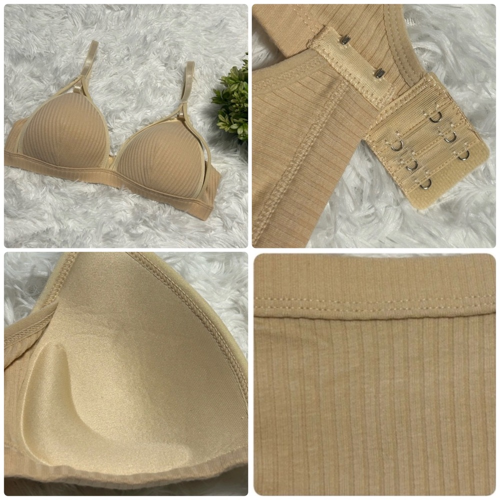 🔥FREE ring with purchase 
NEW NUDE Wireless Push Up Bra & Panties Set